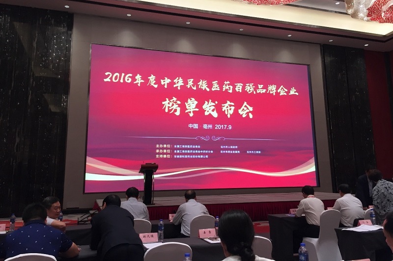 28圈(NG)大舞台药业携热毒宁注射液强势上榜“2016年度中华民族医药百强品牌企业”